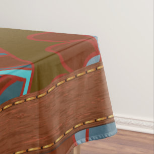 Mantel Turquesa y Brown, retros