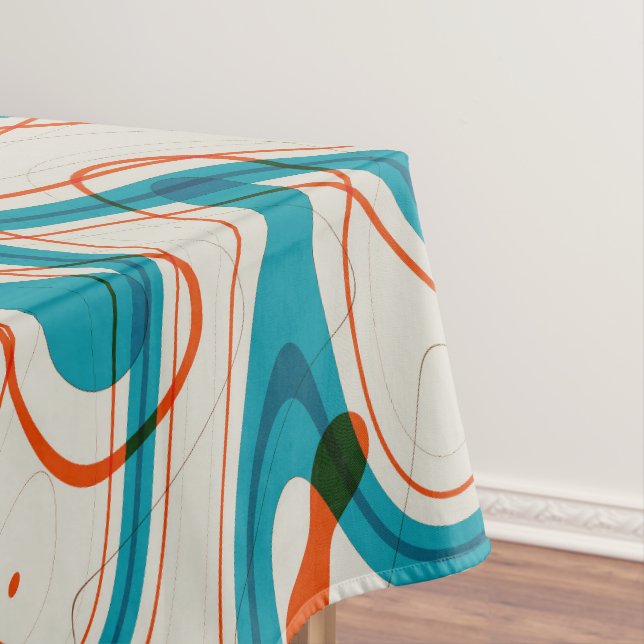 Mantel Turquesa y Red Swirls (In Situ)