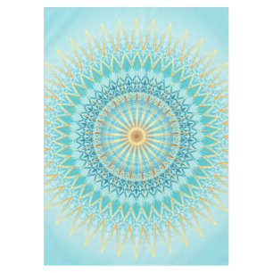 Mantel Turquoise Gold Boho Mandala