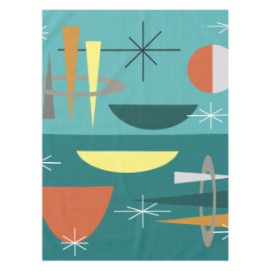 Mantel Turquoise Mid Century Moderno