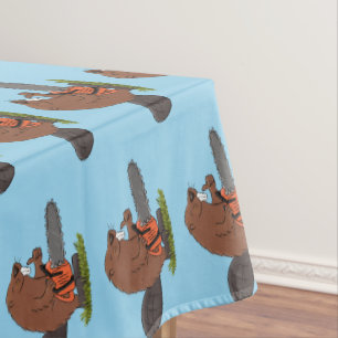 Mantel Un castor gracioso con humor de personalizado de l