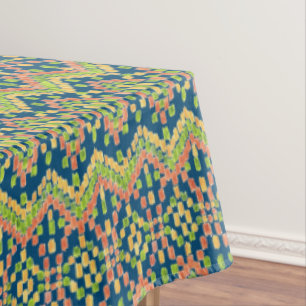 Mantel Un colorido patrón étnico de moda en Ikat sobre el