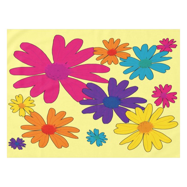 Mantel Una cama de flores de margarita (Frente (Horizontal))