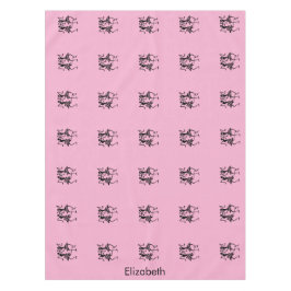 Mantel Una celebración de la silueta negra y rosada