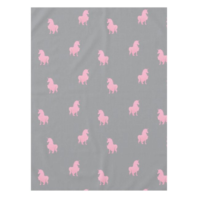 Mantel Unicornio rosa invisible en gris (Anverso)