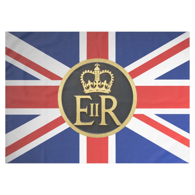 Mantel Union Jack e insignias reales del jubileo (Frente (Horizontal))