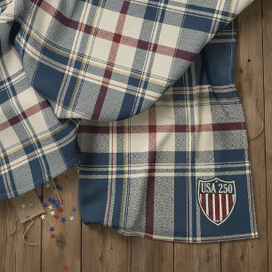 Mantel USA 250 Motivo de Escudo de Cuadro Americano ID130