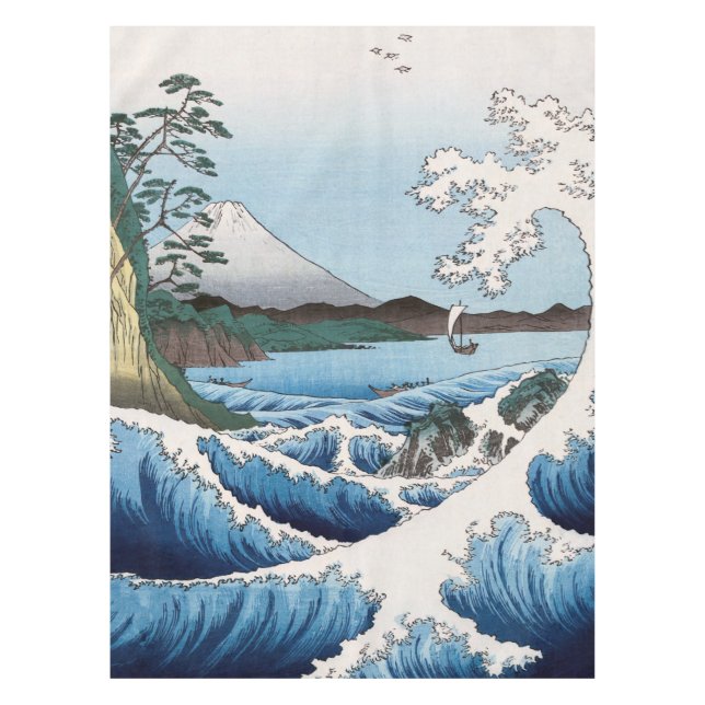 Mantel Utagawa Hiroshige - Mar frente a Satta, Provincia  (Anverso)