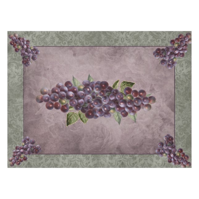 Mantel Uvas 52x70 con fondo floral