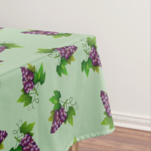 Mantel Uvas de vino tinto sobre verde lima