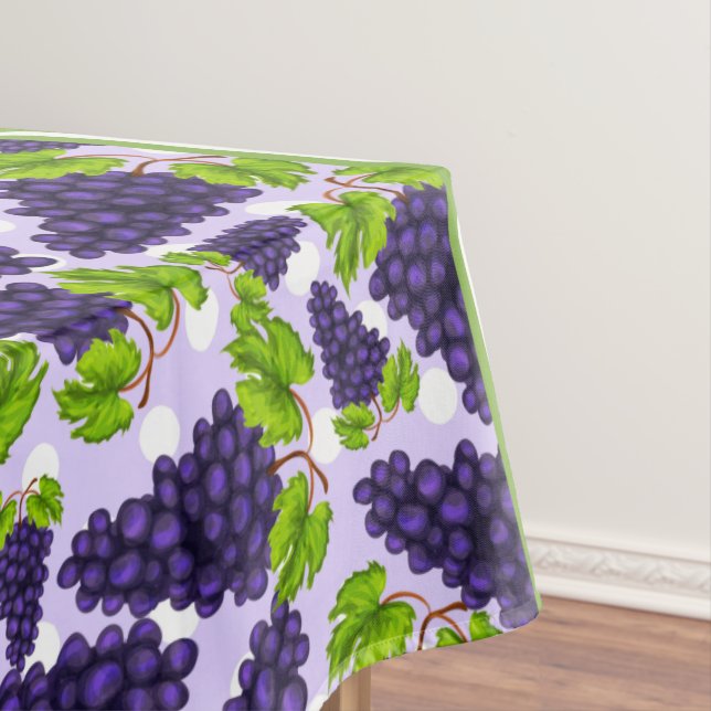 Mantel Uvas Lindas Lunares y Chevron Morado (In Situ)