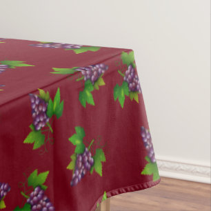 Mantel Uvas tintas sobre tela de fondo borgoña