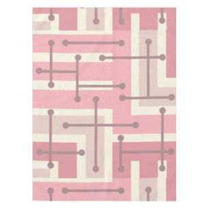Mantel Vainilla rosa de arte geométrico retro