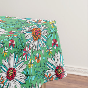 Mantel Vegetación blanca Naranja amarillo Flores de marga