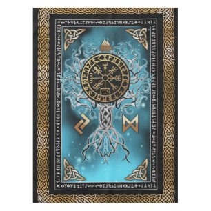 Mantel Vegvisir Yggdrasil Vikingo Runas Nórdicas