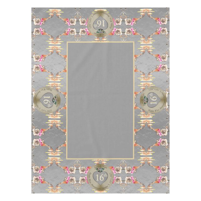 Mantel Velas y flores de estatice en el 16° aniversario d (Anverso)