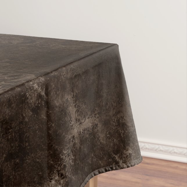 Mantel Velvety Bronze Damask | Grunge barroco marrón (In Situ)