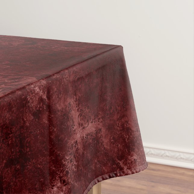 Mantel Velvety Henna Damask | Grunge con angustia roja (In Situ)