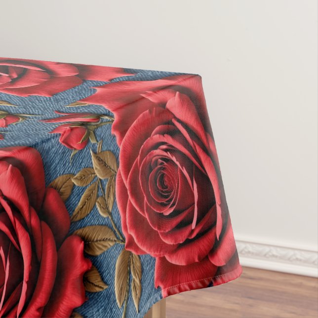 Mantel Velvety Red Roses  (In Situ)