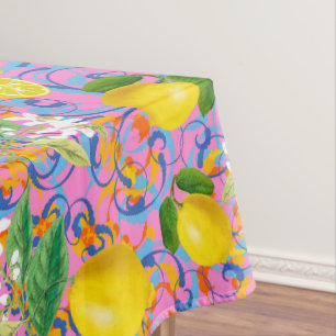 Mantel Verano ,cítrico,boho ,bohemio,floral mediterráneo