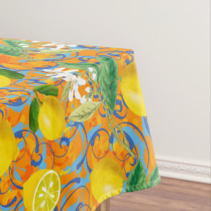 Mantel Verano ,cítrico,boho ,bohemio,floral mediterráneo