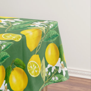 Mantel Verano, cítricos, florido estilo mediterráneo ,l