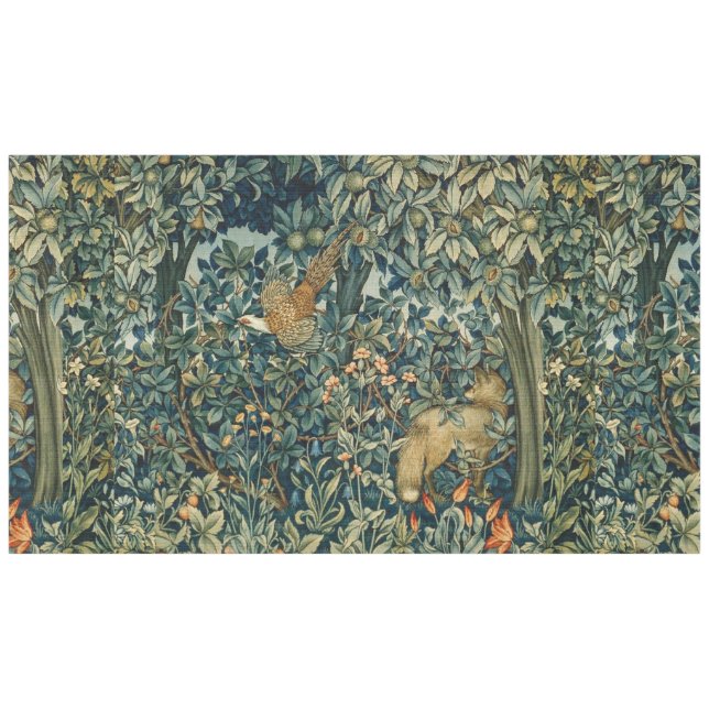 Mantel VERDAD, ANIMALES FORESTALES Pheasant, Fox, Green F (Frente (Horizontal))