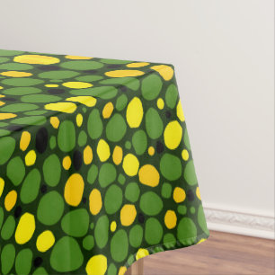 Mantel Verde Amarillo Negro Maíz Guisantes Festivo Abstra