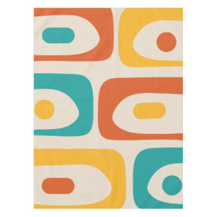 Mantel Verde azulado Naranja de patrones de parqué modern