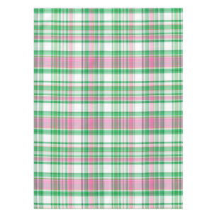 Mantel Verde esmeralda, rosa caliente, madrás de perrito