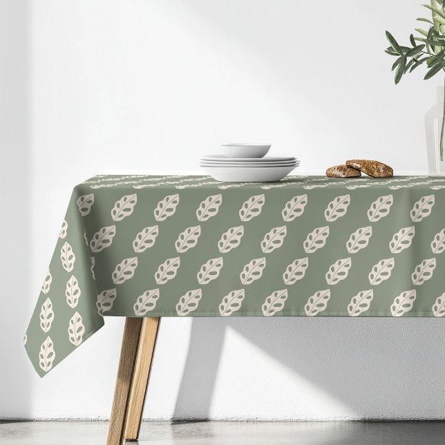Mantel Verde Pastel Acento Floral Groovy 70 (Pastel Green Tablecloth Groovy 70s Floral Accent)