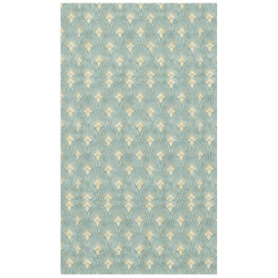 Mantel Verde sabio, crema, estampado art deco, cosecha, r