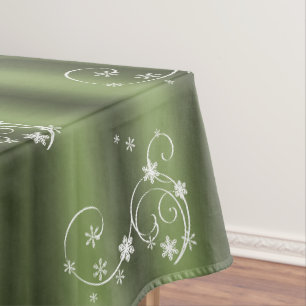 Mantel Verde y blanco remolina el navidad