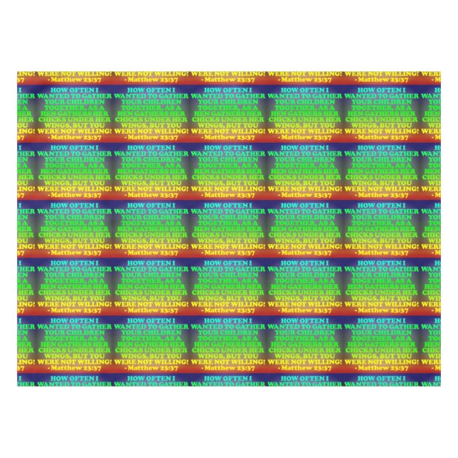 Mantel Verso de la biblia a partir del 23:37 de Matthew. (Frente (Horizontal))