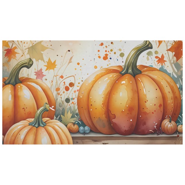 Mantel Vibes de calabaza de Halloween (Frente (Horizontal))