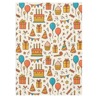 Mantel Vibrant Birthday Party Seamless Pattern