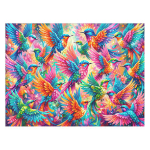 Mantel Vibrante paisaje de sueños de colibrí – Boho tropi