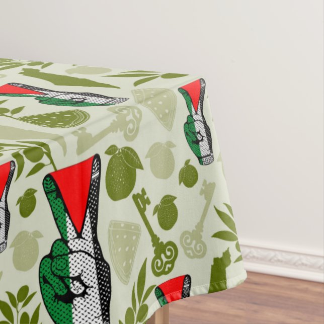 Mantel Victory Sign Hand Resistance Red Triangle Symbol (In Situ)