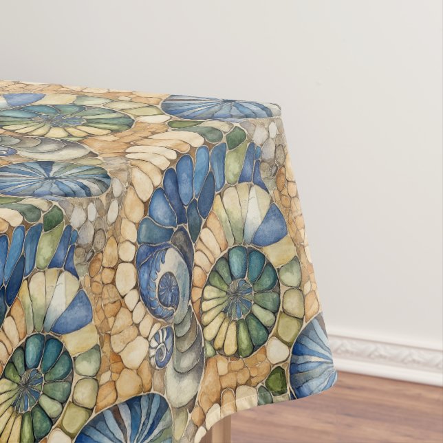 Mantel Vidrio Marítimo De Piedra De Playa Y Mosaico De La (In Situ)