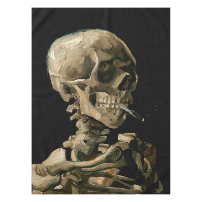 Mantel Vincent van Gogh - Calavera con cigarrillo en llam (Anverso)