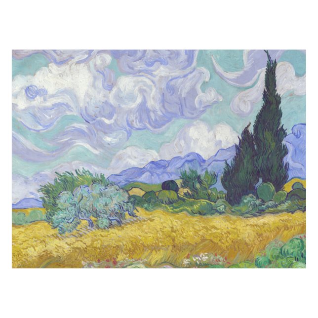 Mantel Vincent Van Gogh - Campo de trigo con cipreses (Frente (Horizontal))
