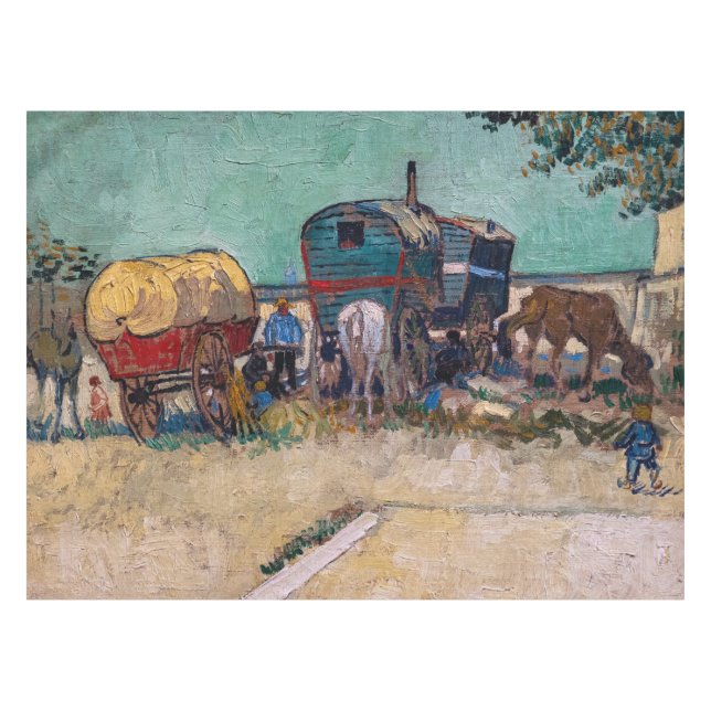 Mantel Vincent van Gogh - Caravanas, campamento gitano ce (Frente (Horizontal))