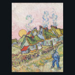 Mantel Vincent van Gogh - Casas y Figura<br><div class="desc">Casas y figuras / Casas de campo con paja en la reminiscencia del sol del Norte - Vincent van Gogh,  1890</div>