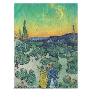 Mantel Vincent van Gogh - Paisaje iluminado por luna con 