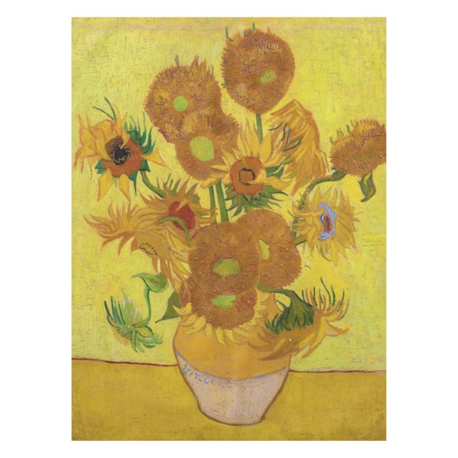 Mantel Vincent van Gogh - Vase con quince girasoles (Anverso)