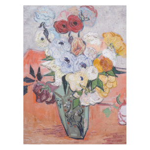 Mantel Vincent van Gogh - Vase con Rosas y anemones