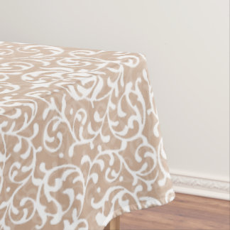 Mantel Viñeta victoriana de color beige y blanco floral D