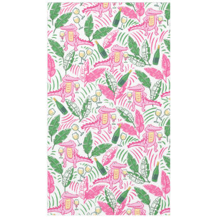 Mantel Vino de caimán rosa verde preppy