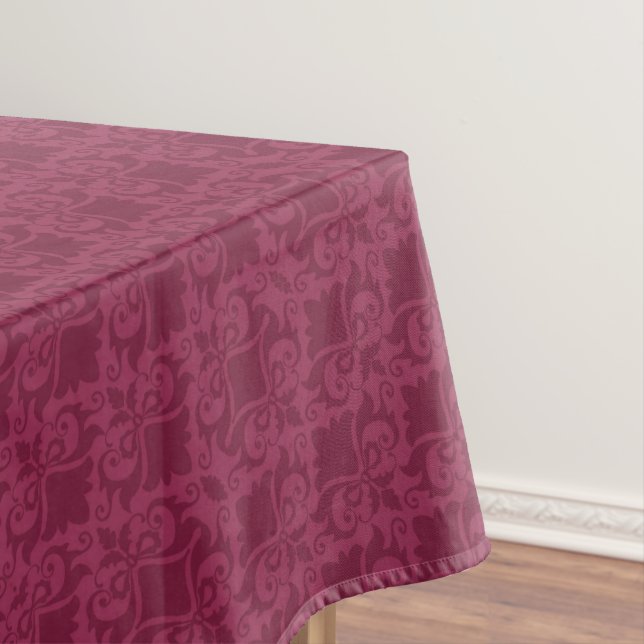 Mantel Vino pálido Damask Bows (In Situ)