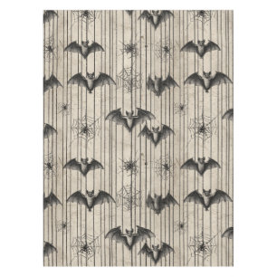 Mantel Vintage Bats and Spiderwebs en tiras angustiadas